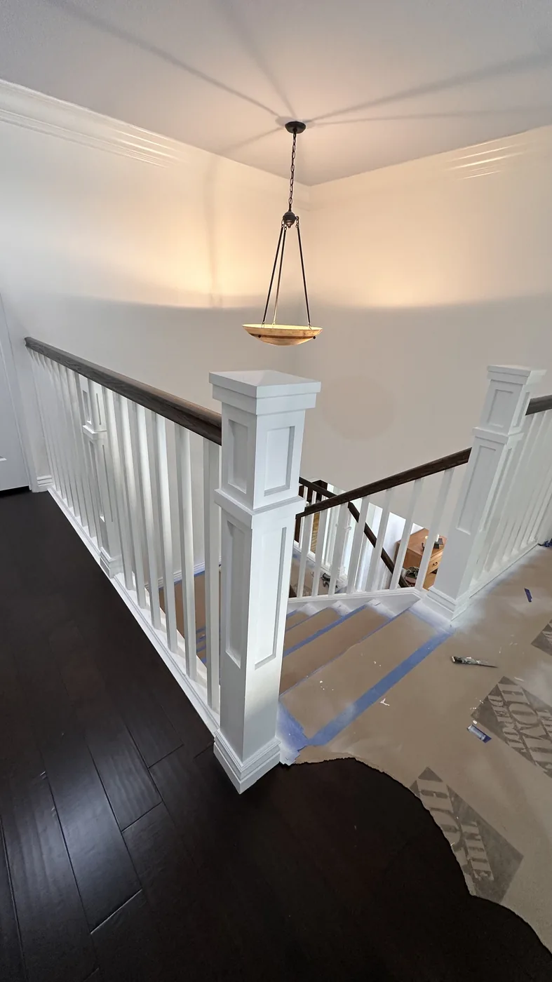 Painted stair railings