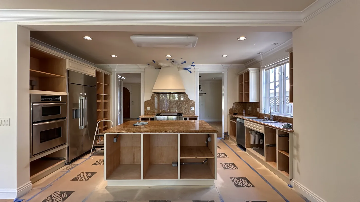 Kitchen renovation in progress